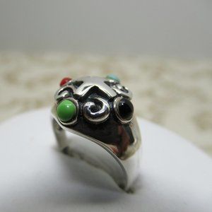 925 Multistone Cross Ring